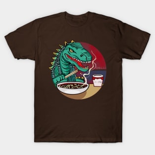 Noodle loving godzilla T-Shirt